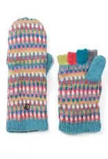 Lost Horizons Confetti Convertible Wool Mittens (Bristol Blue)