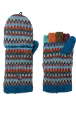Lost Horizons Confetti Convertible Wool Mittens (River Blue)