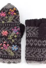 Lost Horizons Sadie Wool Finger Mittens - Black