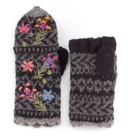 Lost Horizons Sadie Wool Finger Mittens - Black