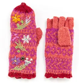 Lost Horizons Sadie Wool Finger Mittens - Berries