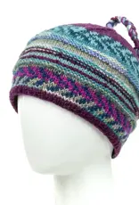 Lost Horizons Nina Wool Braid Beanie (Plum)