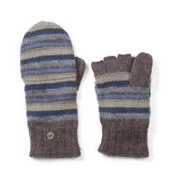 Lost Horizons Boston Striped Fingerless Gloves - Stone