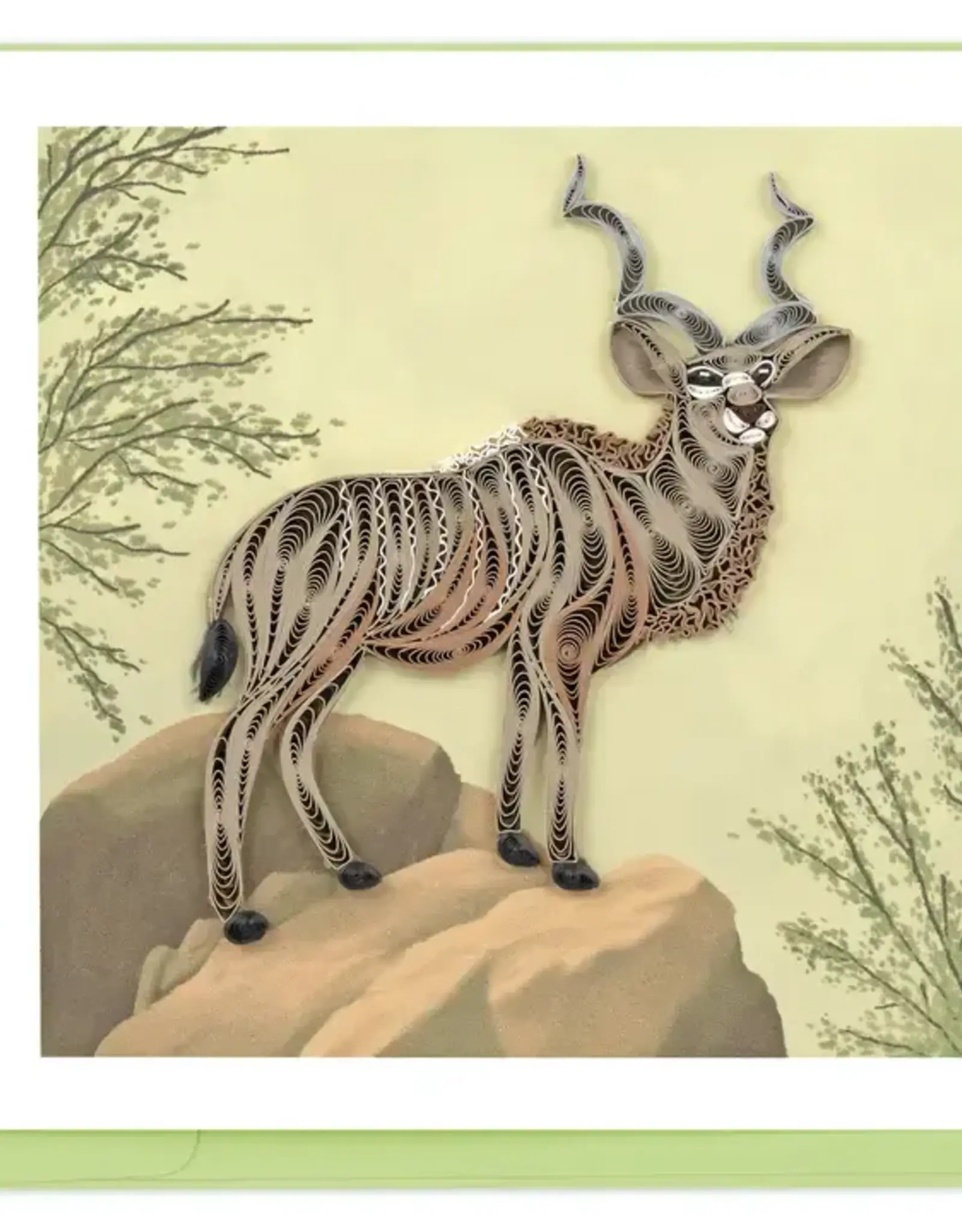 Quilling Card Quilled Greater Kudu Antelope Greeting Card