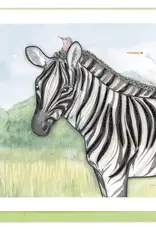 Quilling Card Quilled Zebra and Birds Greeting Card