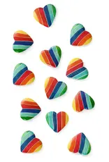 Swahili African Modern Flat Rainbow Keepsake Hearts