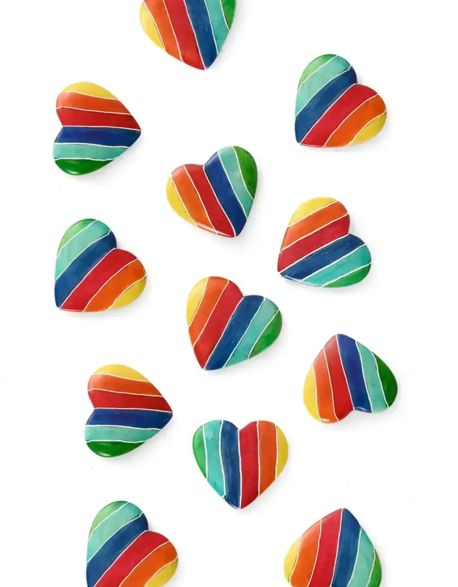 Swahili African Modern Flat Rainbow Keepsake Hearts