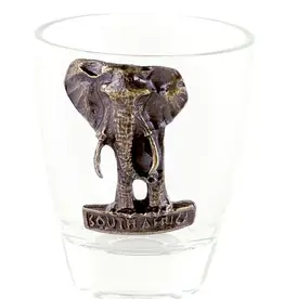 Swahili African Modern Brass Elephant Shot Glass