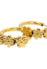 EthicGoods Gold Daisy Flower Hoops