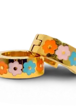 EthicGoods Gold Thick Flower Hoops