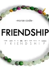 EthicGoods Morse Code Bracelet: Friendship (Zoisite & Jasper)