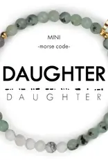 EthicGoods Mini Kids Morse Code Bracelet: Daughter (Marble & Jasper)