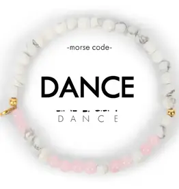 EthicGoods Morse Code Bracelet: Dance (Rose Quartz & Howlite)