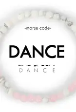EthicGoods Morse Code Bracelet: Dance (Rose Quartz & Howlite)