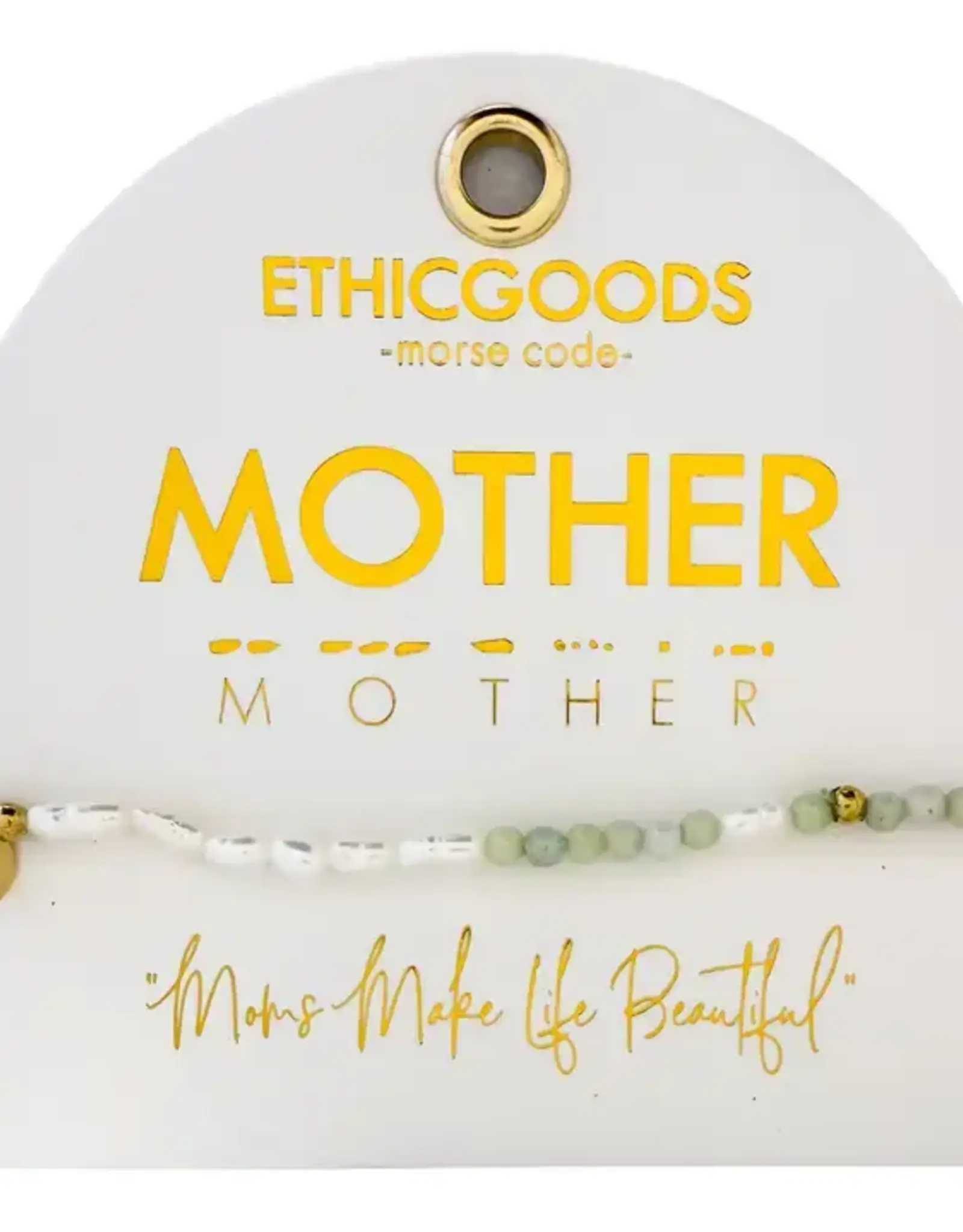 EthicGoods 3mm Morse Code Mother (Pearl & Stone)
