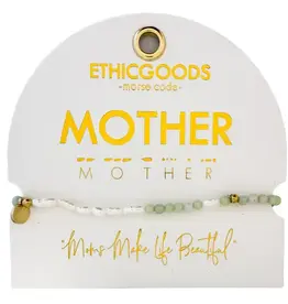 EthicGoods 3mm Morse Code Mother (Pearl & Stone)