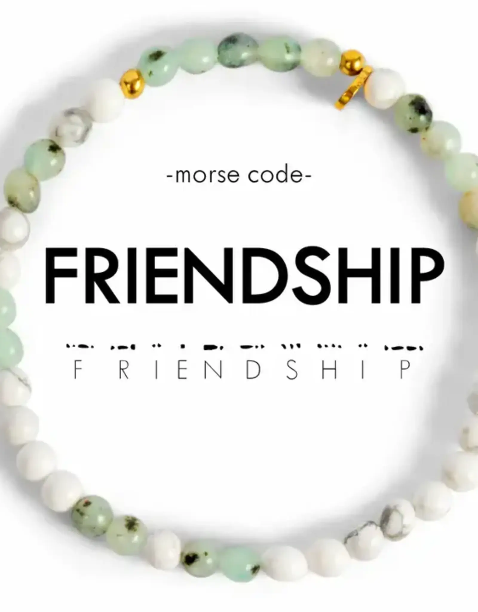 EthicGoods Morse Code Bracelet: Friendship (Jasper & Marble)
