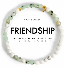 EthicGoods Morse Code Bracelet: Friendship (Jasper & Marble)