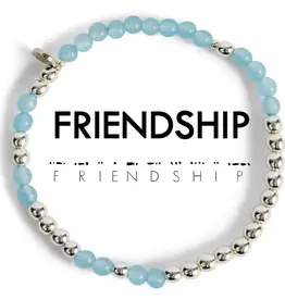 EthicGoods Silver Morse Code Bracelet: Friendship