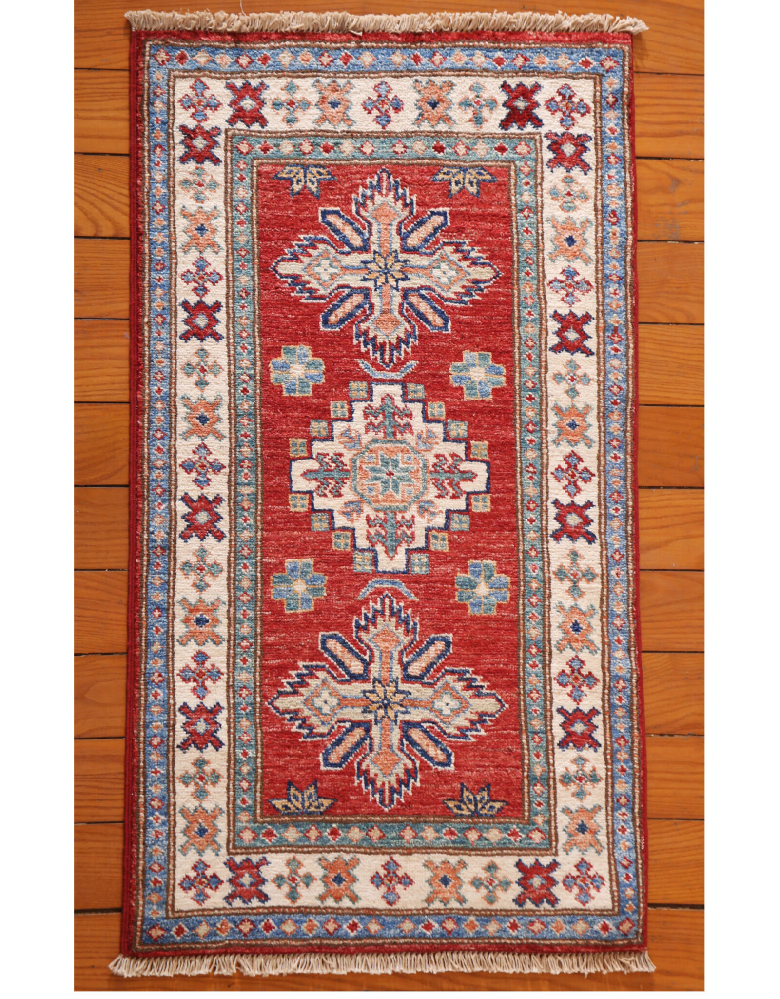 Bunyaad Pakistan 2230786  Red Kazak  2.1 X 3.1