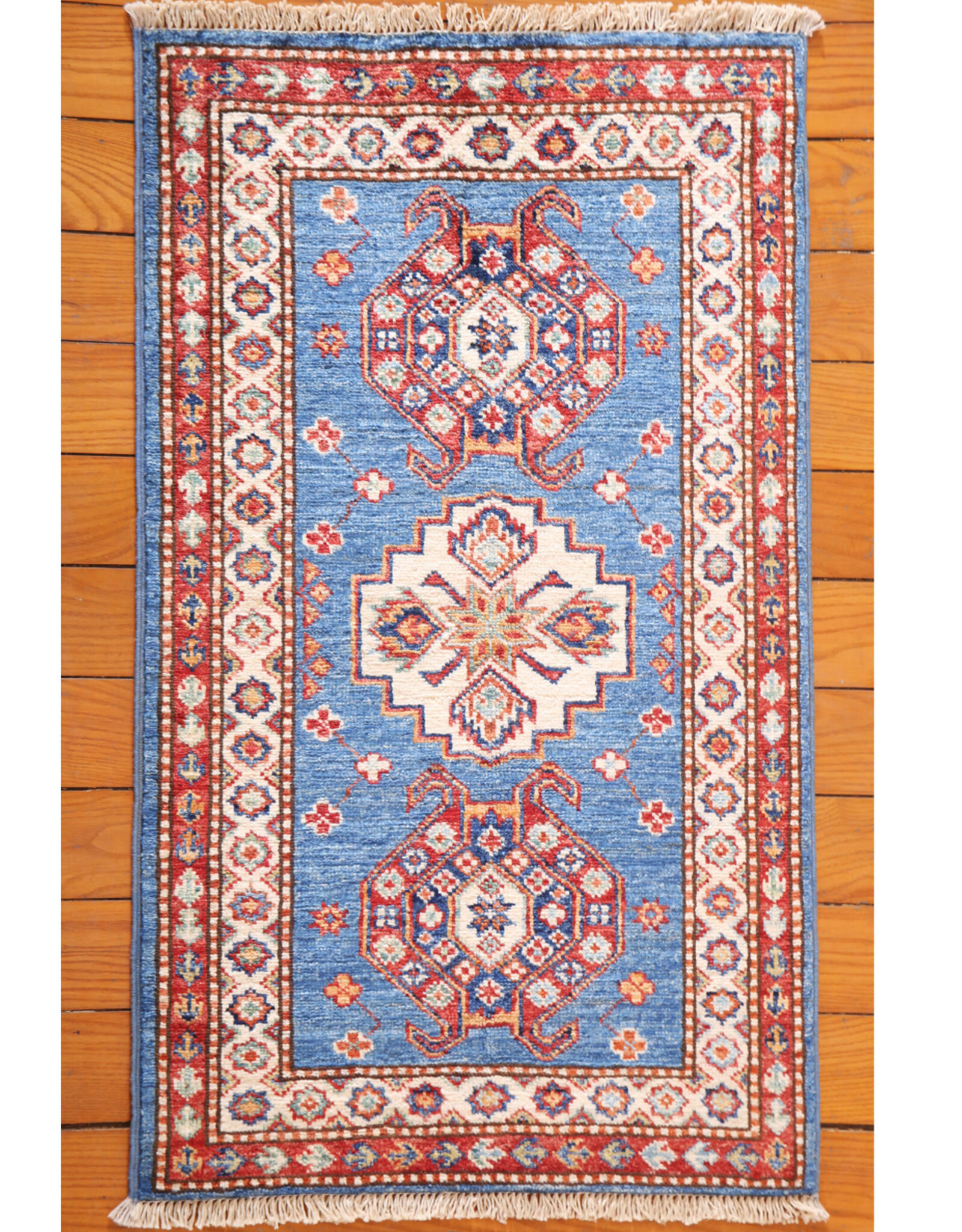 Bunyaad Pakistan 2230792  Blue Kazak  2.0 X 3.0