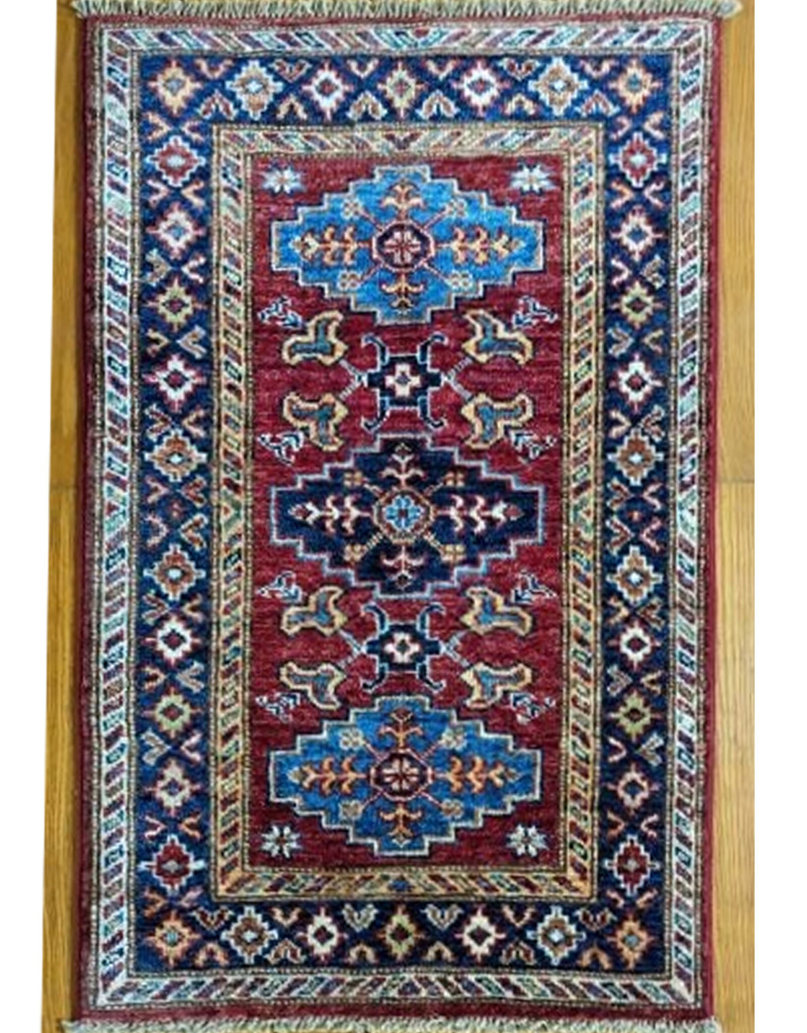 Bunyaad Pakistan 2241027  Red Kazak  1.11 X 3.0