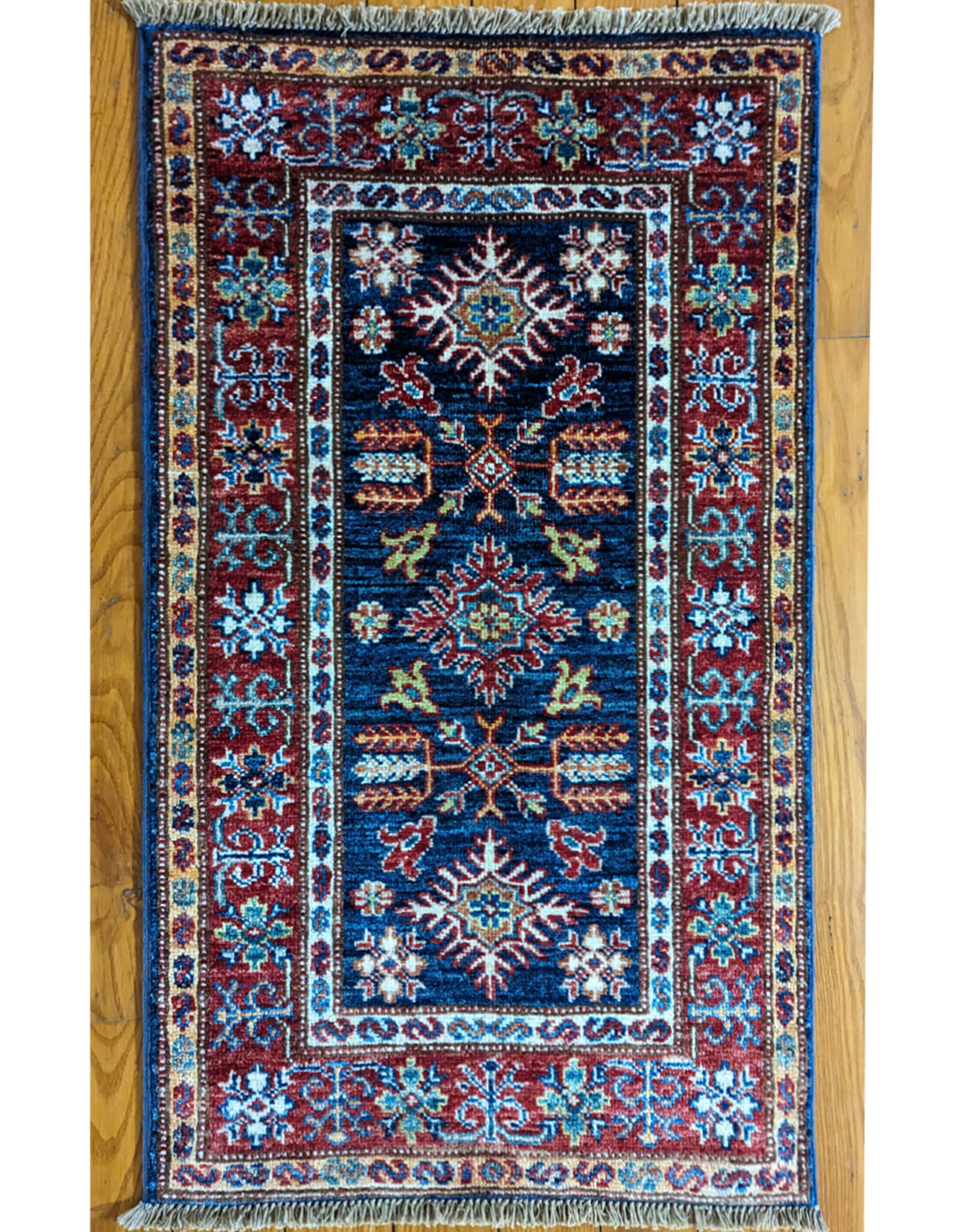 Bunyaad Pakistan 2241030  Blue Kazak  2.0 X 3.0