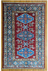 Bunyaad Pakistan 2241031  Red Kazak  2.2 X 3.0