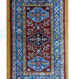 Bunyaad Pakistan 2241033  Red Kazak  1.11 X 3.0