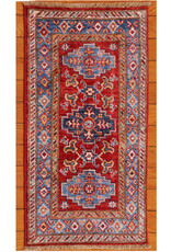 Bunyaad Pakistan 2241035  Red Kazak  1.11 X 3.1