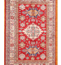 Bunyaad Pakistan 2200174  Red Kazak  4.0 X 5.6