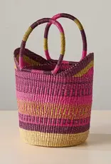 Serrv Bright Stripe Tote Basket