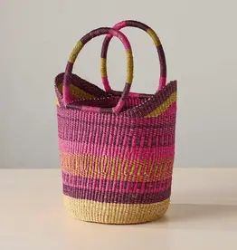 Serrv Bright Stripe Tote Basket