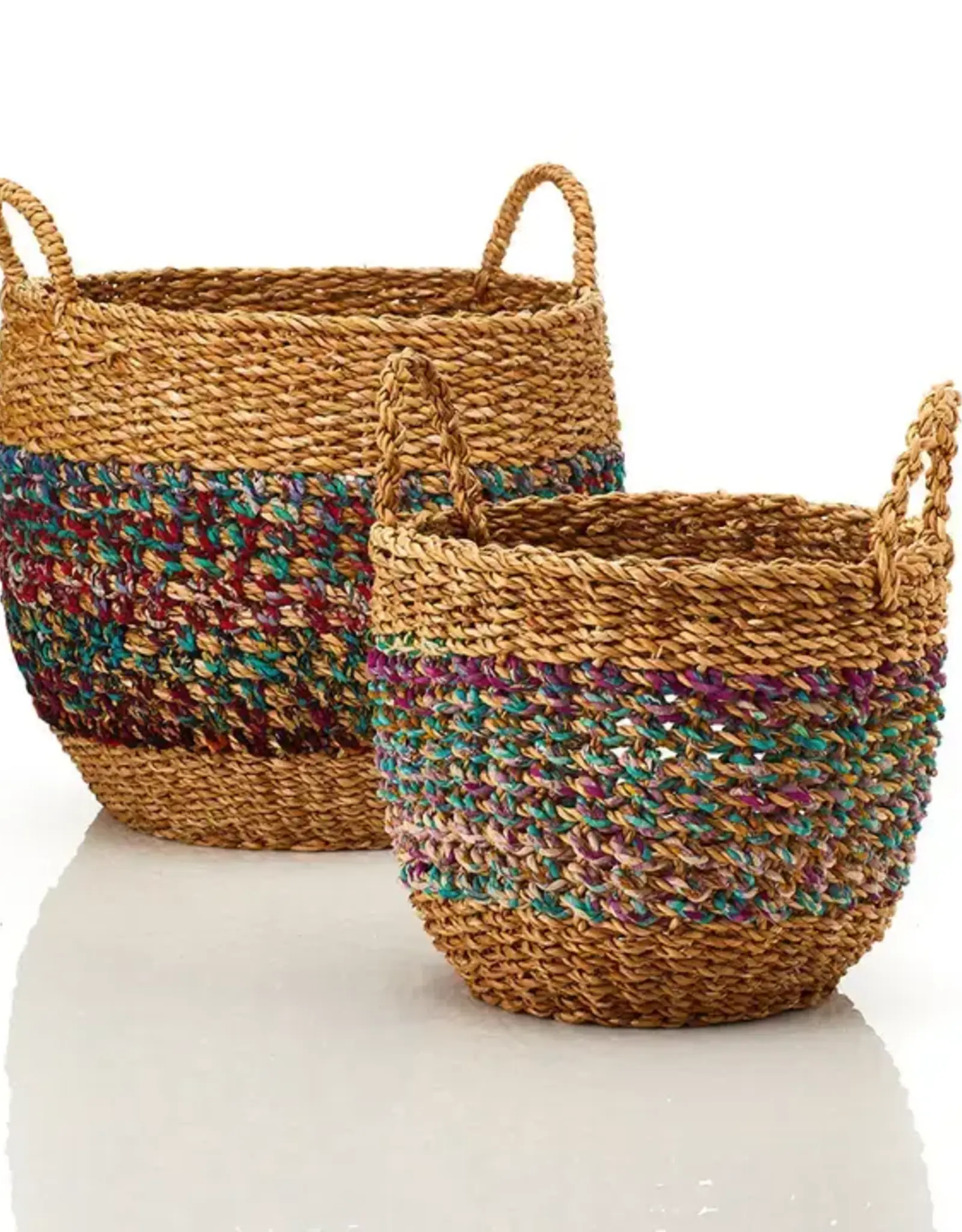 Serrv Large Sari Hogla Basket