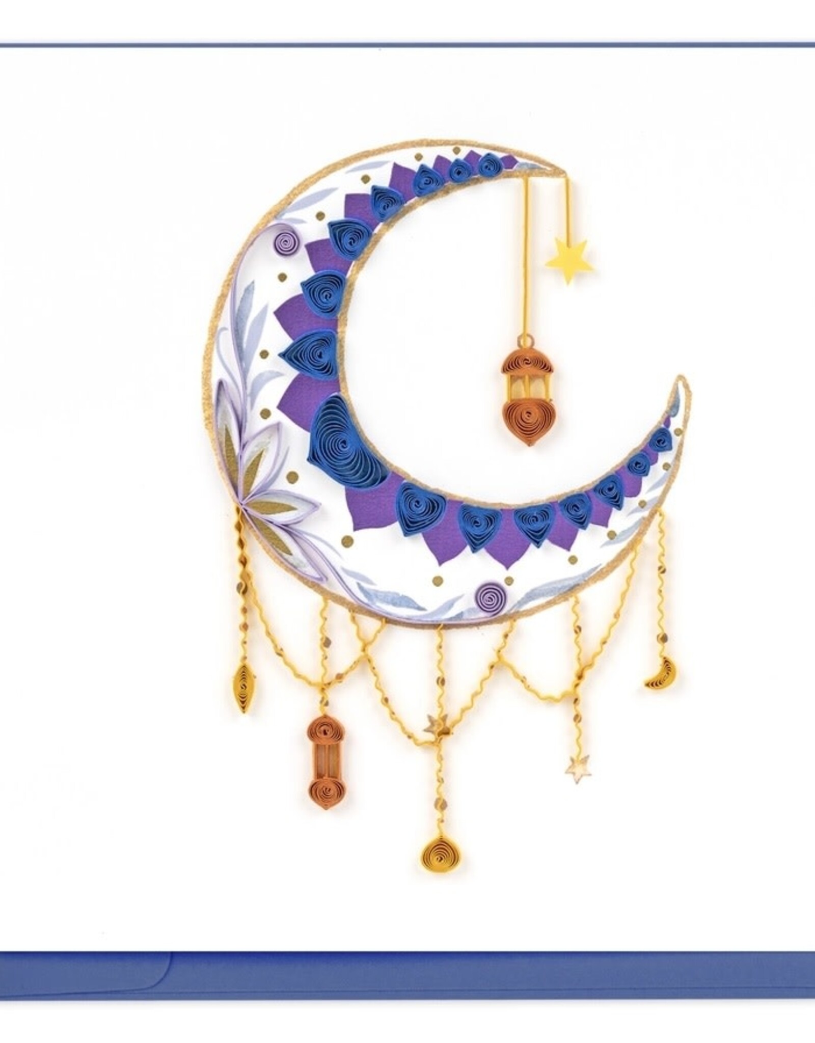 Quilling Card Quilled Decorative Crescent Moon Greeting Card