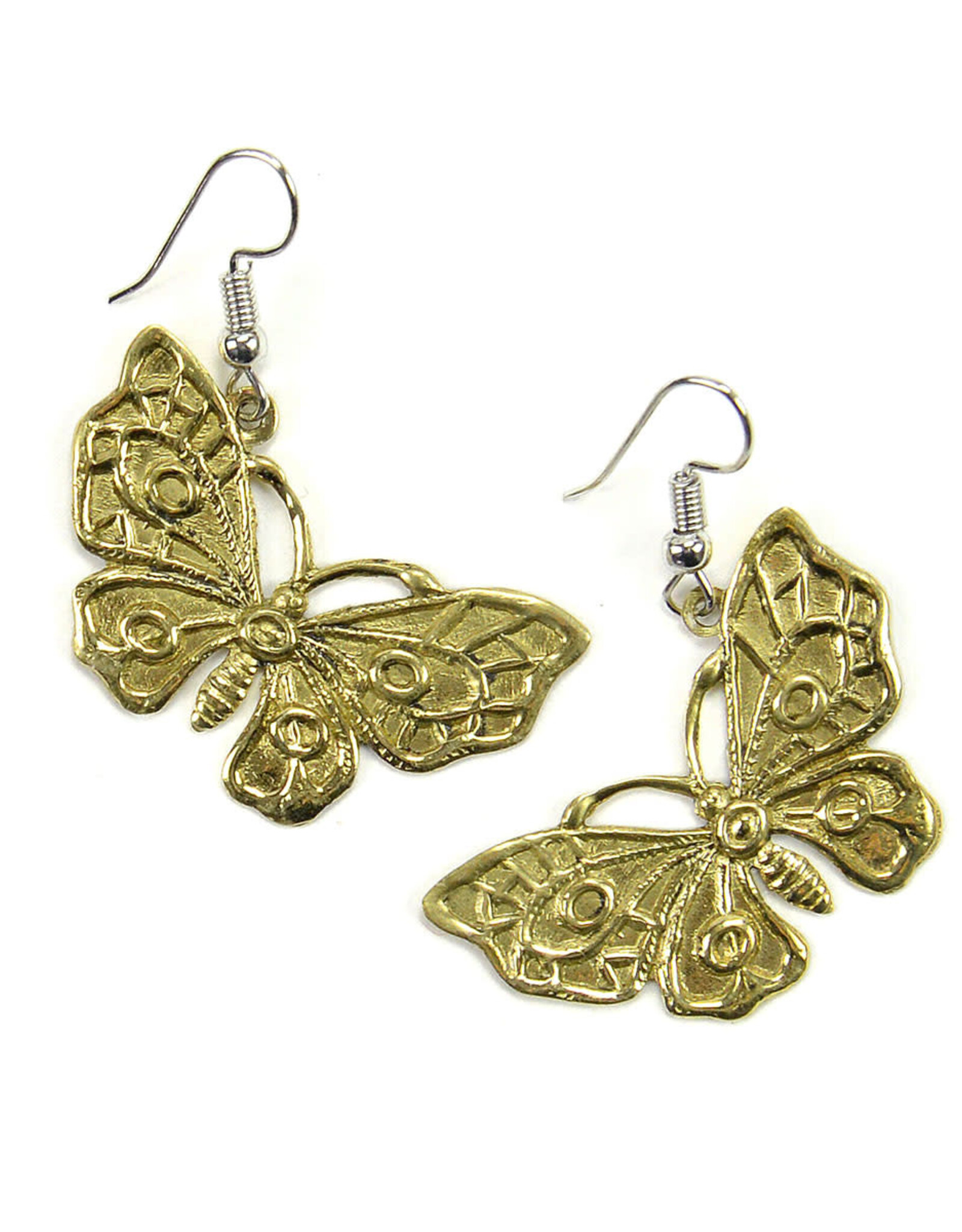 Minga Fair Trade Gold Mariposa Earrings