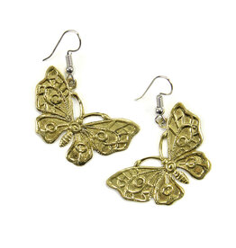 Minga Fair Trade Gold Mariposa Earrings