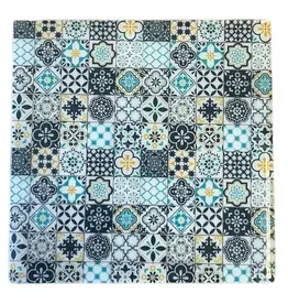 Hopes Unlimited White Green Mosaic Coaster