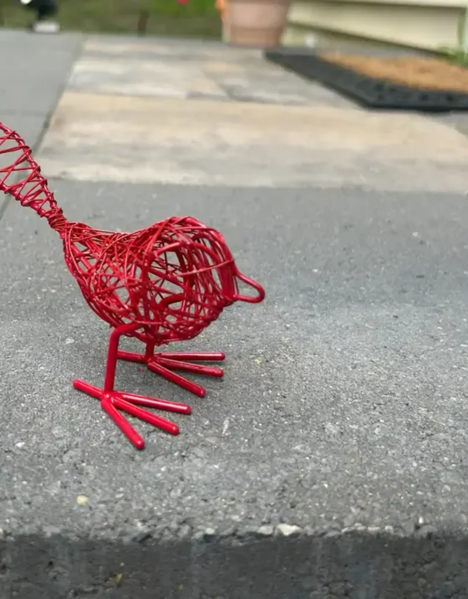 Hopes Unlimited Red Wire Bird