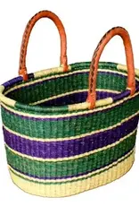 African Market Baskets Large Oval Bolga Basket