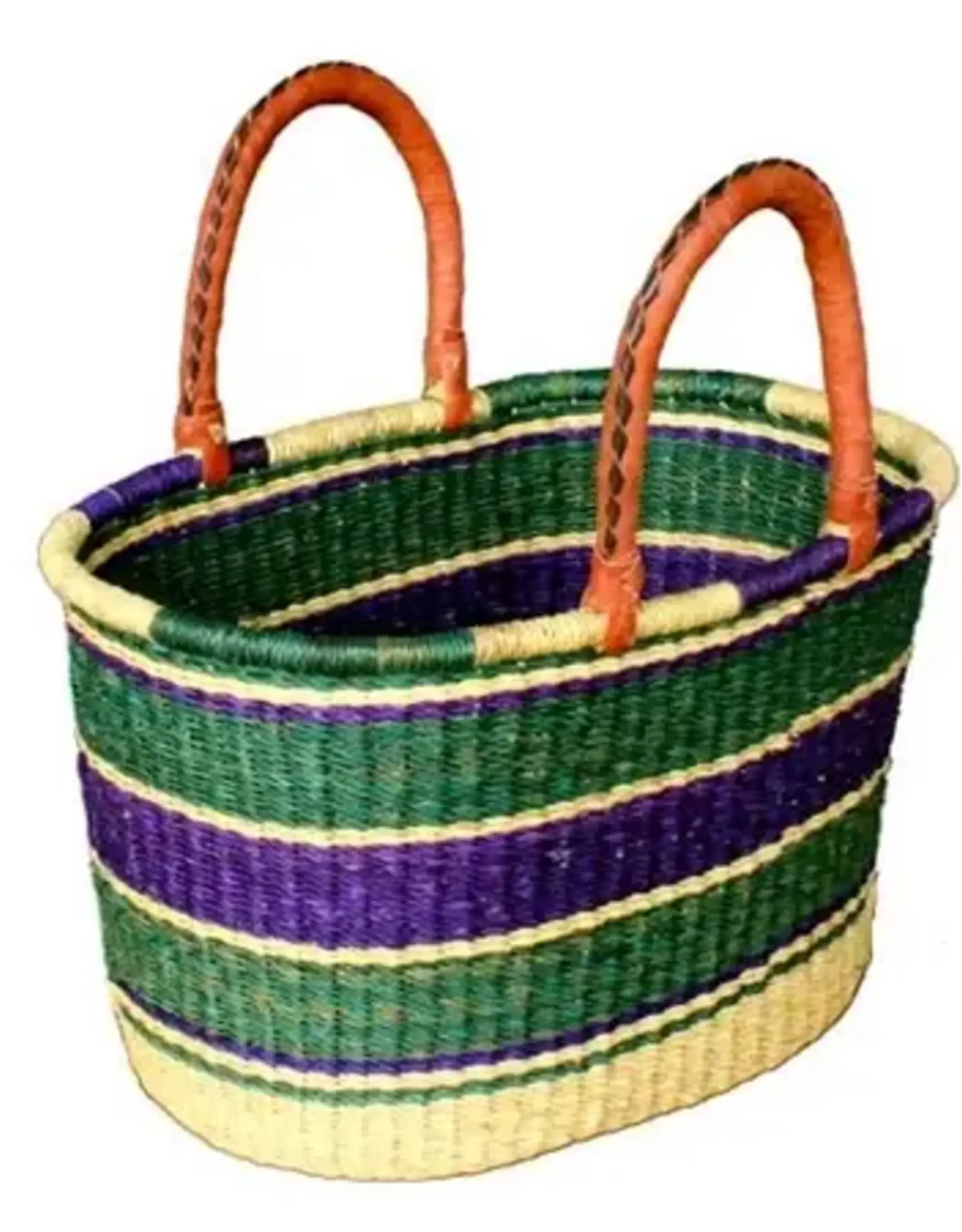 African Market Baskets Large Oval Bolga Basket