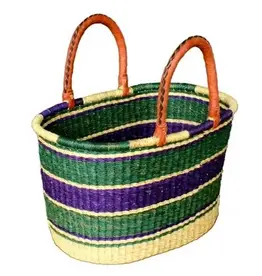 African Market Baskets Large Oval Bolga Basket