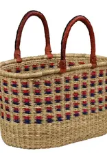African Market Baskets Large Oval Bolga Basket