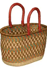 African Market Baskets Large Oval Bolga Basket