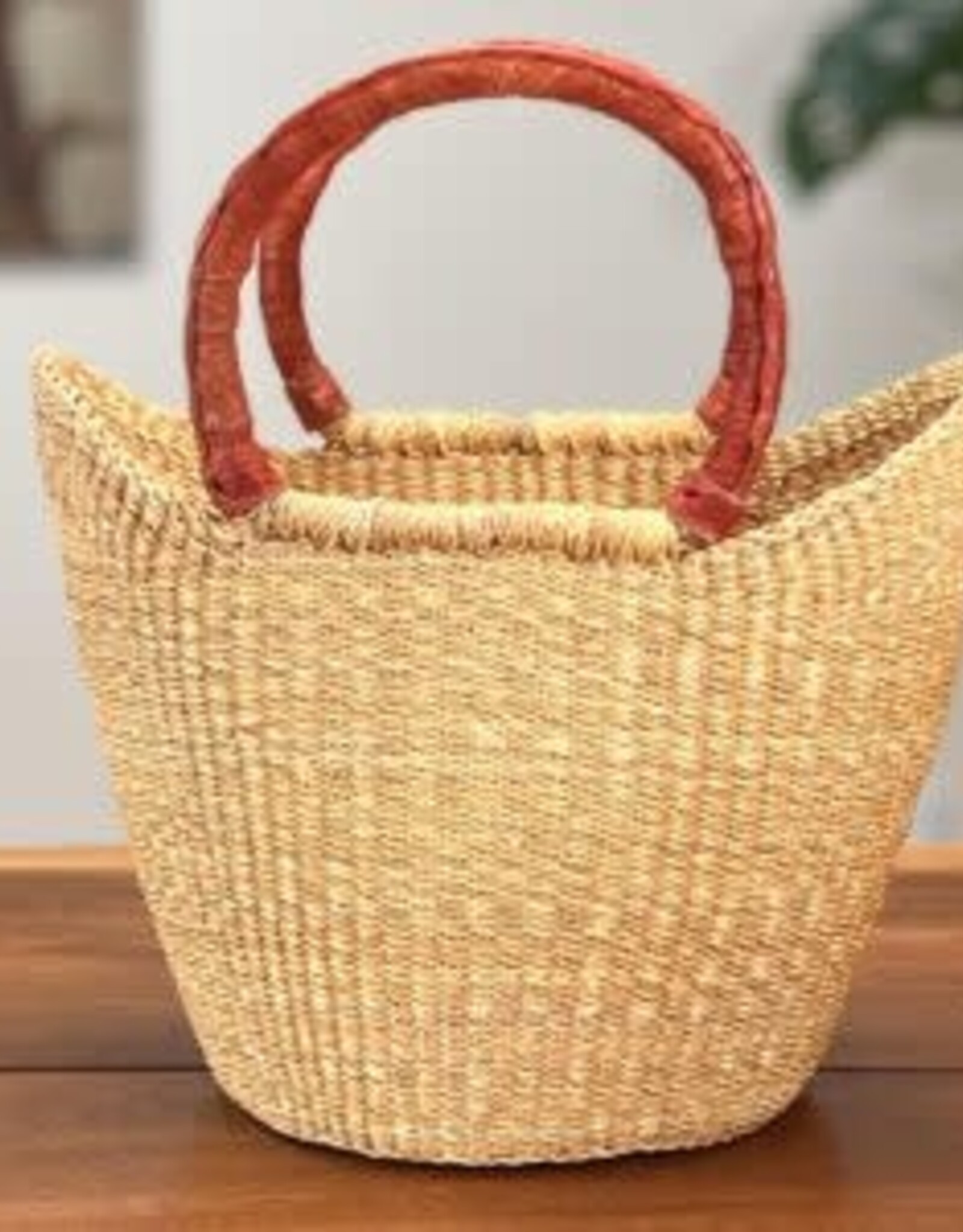 African Market Baskets Mini Shopping Tote (Neutral)