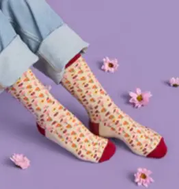 Conscious Step Socks for Women's Equality (Pink Floral)