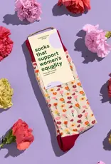 Conscious Step Socks for Women's Equality (Pink Floral)
