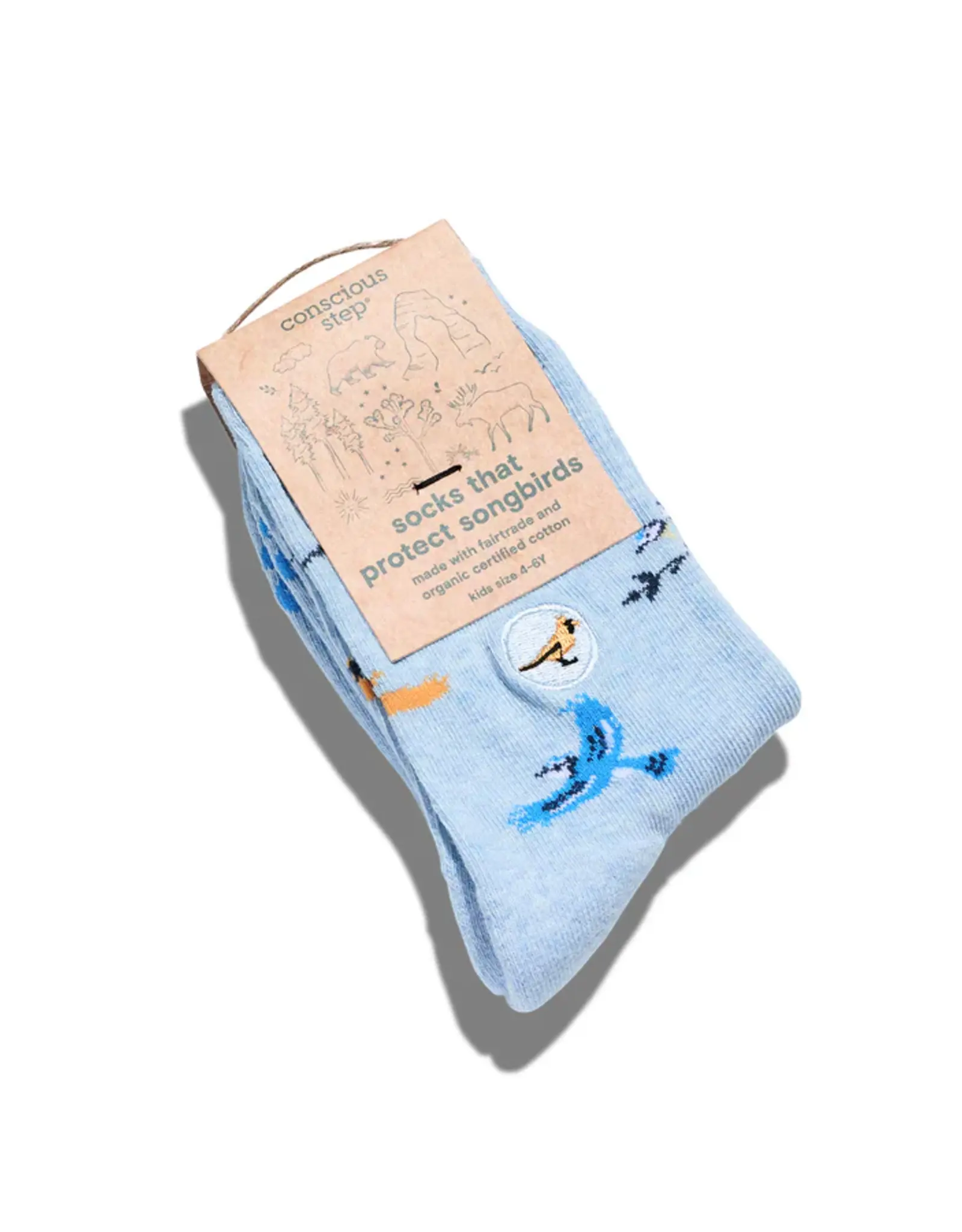 Conscious Step Kids Socks that Protect Songbirds