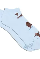Conscious Step Ankle Socks that Support Mental Health (Blue Sloths)