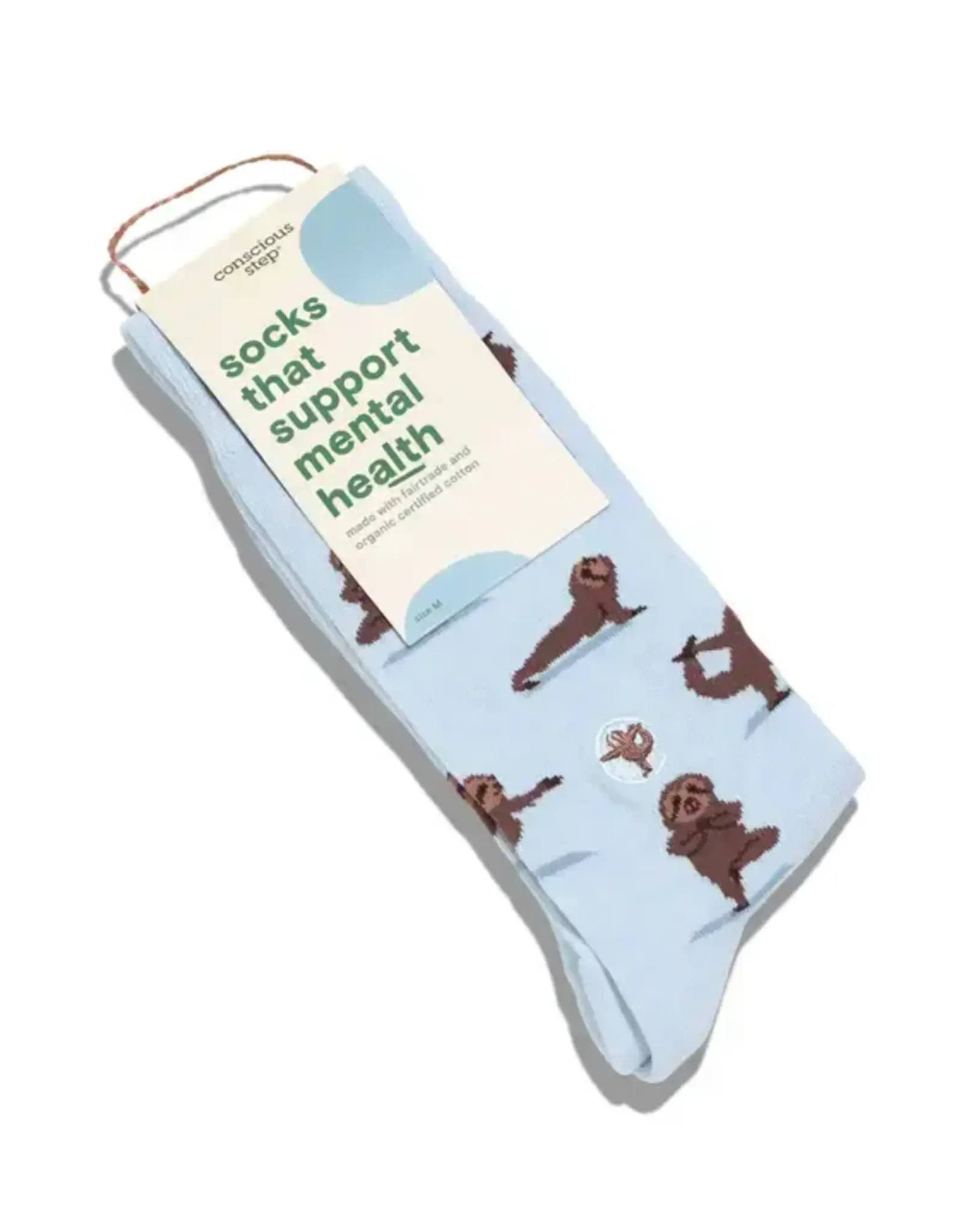 Conscious Step Socks that Support Mental Health (Blue Sloths)